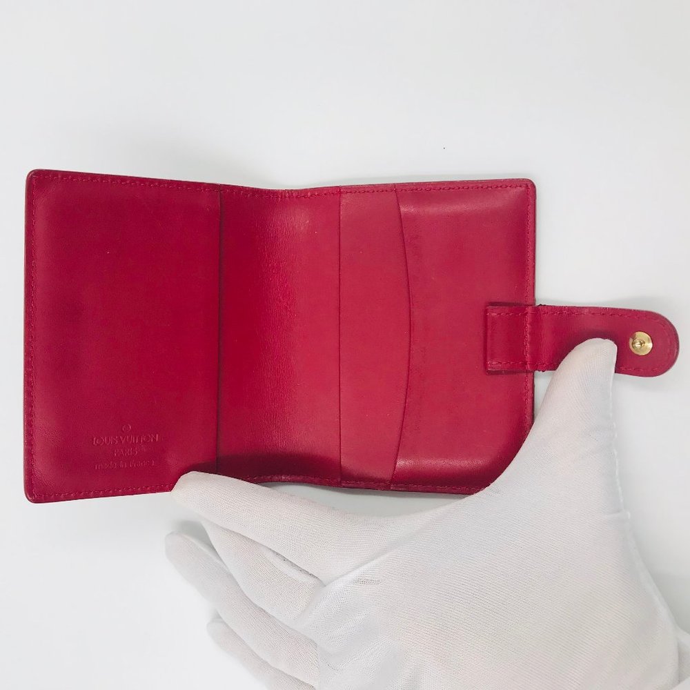 SOLD Louis Vuitton Vernis red leather wallet - Picture 6 of 8